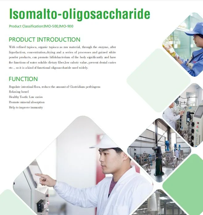 Aditivos de alimentos funcionales Tapioca Isomalto-Oligosaccharides polvo 900