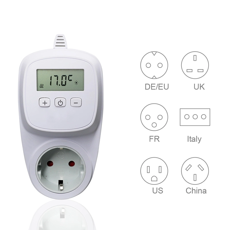 Fabrik Großhandel GS/Fr/IT/Fr nicht programmierbarer Stecker Thermostat Temperaturregler Typ Buchse