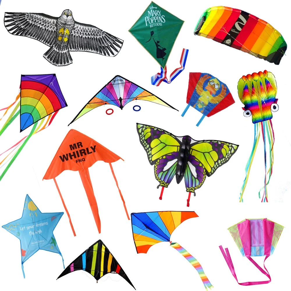 Bestseller Rainbow Color Surfing Kite for Kids and Adults Outdoor Sport Kites Flying Toys with Flying Thread Cometas From Weifang China