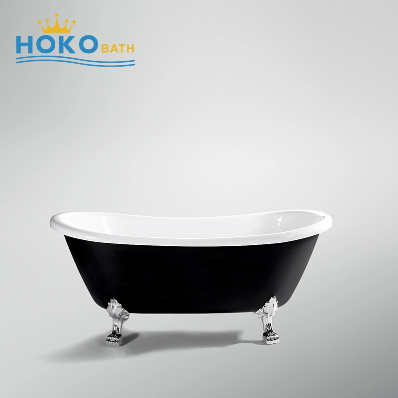 Acrylic Center Drain Non-Whirlpool Freestanding Bathtub Plastic Bathtub for Adult