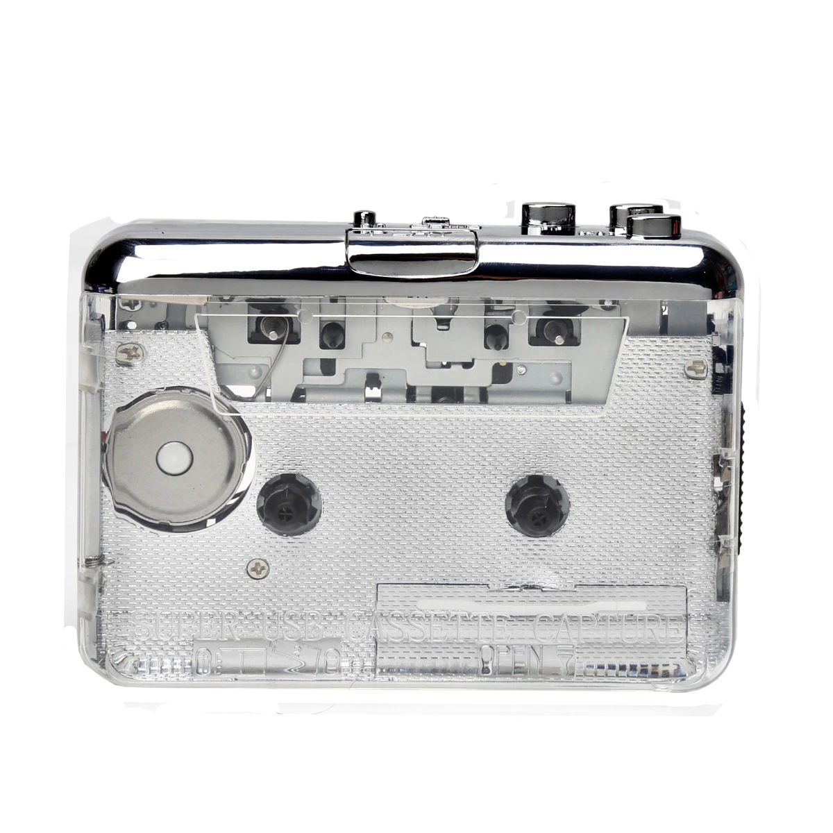 Transparent Case Portable Cassette Player Tape to MP3 Audio Converter