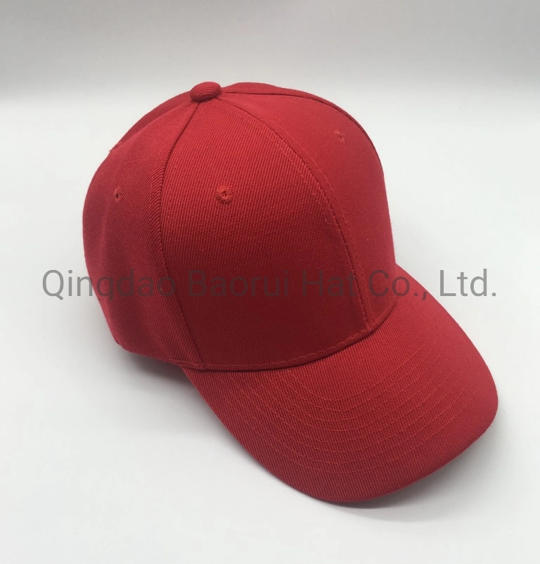 Acrílico rojo en blanco del deporte de moda Caps gorras de béisbol