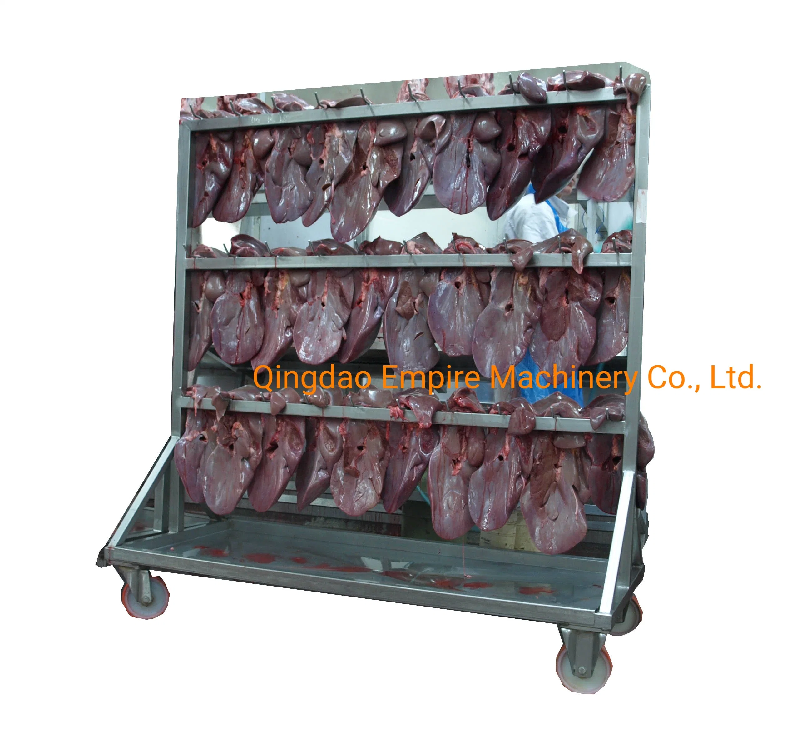 Stainless Steel Viscera Transfer Trolley Abattoir Equipment for Livestock Slaughter Line