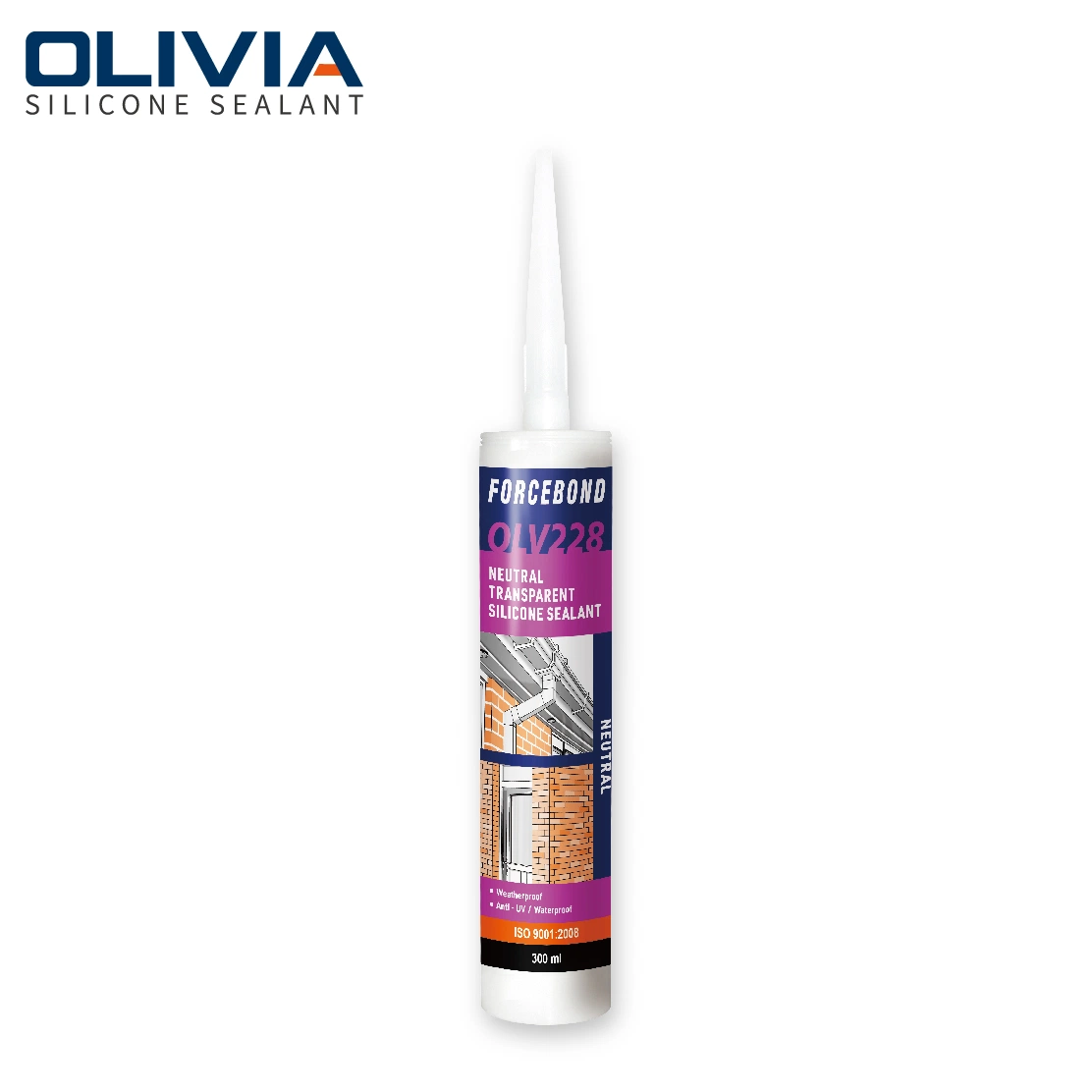 Wholesale Olivia Chemical Window and Glass Caulk Seal Olv228 Neutral Silicone White Contact Adhesive for Roof Coating