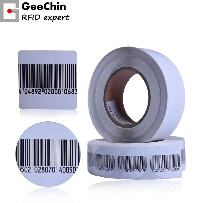 EAS RF Round Label 8.2 MHz Loss Prevention Anti Theft Self Adhesive Clean Sensor for Retail Store