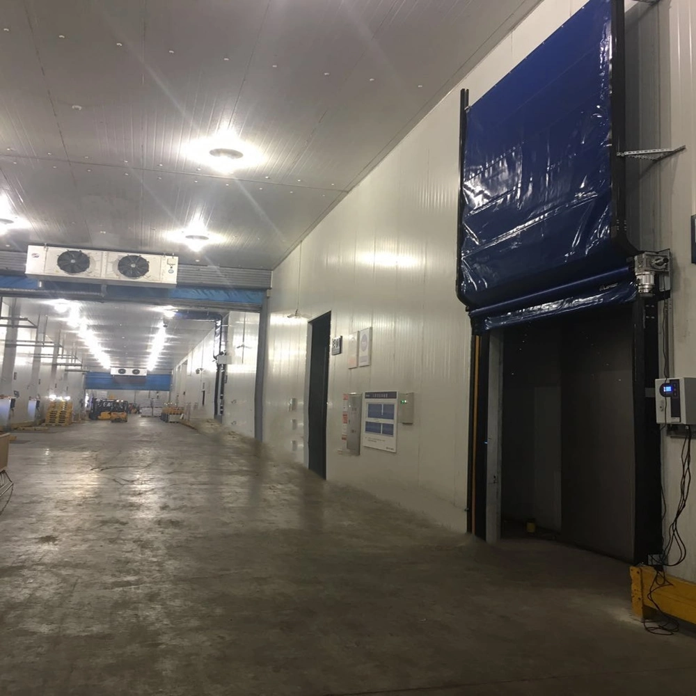 Industrial Automatic PVC Fabric Thermal Insulated Freezer Room High Speed Fast Acting Overhead Rapid Rise Performance Roll up Doors for Cold Storage Warehouse