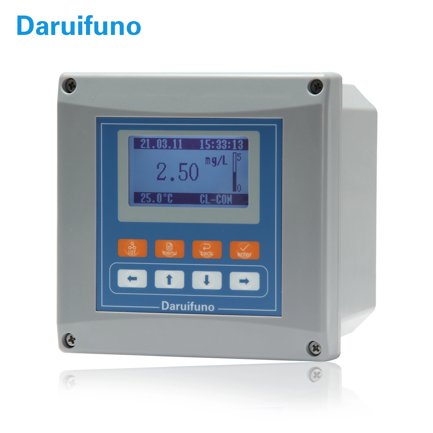 Dispositivo de compensación de temperatura pH Medidor de cloro residual libre transmisor con sonda