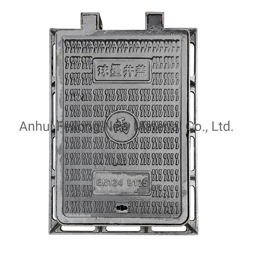 Heavy Duty Cast Ductile Iron Manhole Cover En124 400mm Length 500mm Width 40mm Thick Round Customizable Frame