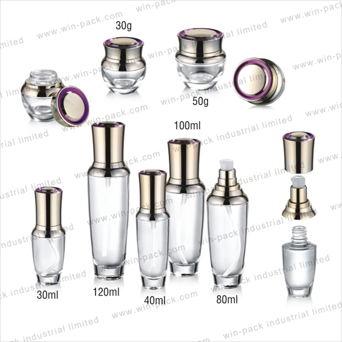 Clear Glass Cosmetic Jars 30g 50g Cosmetic Skin Care Packing for Free Sample