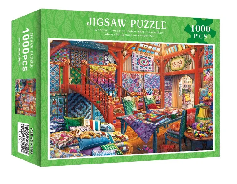 Design exclusivo crianças Jigsaw conjunto caixa/Caixa de quebra-cabeças Definir Papel para impressão colorida placa rígida Puzzle