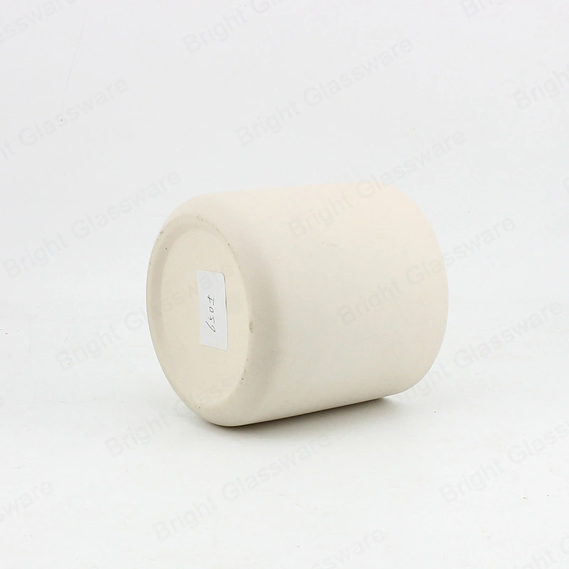 Cream White Ceramic Porcelain Candle Jar for Candle Making