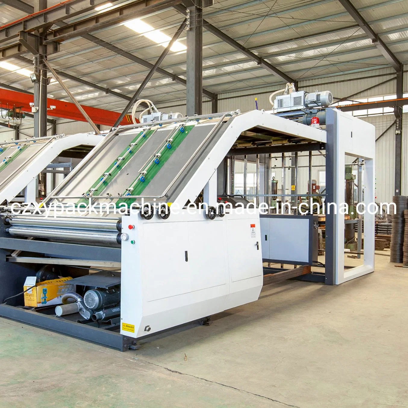 Automatic Flute Laminating Corrugated Cardboard Carton Box Making Machine