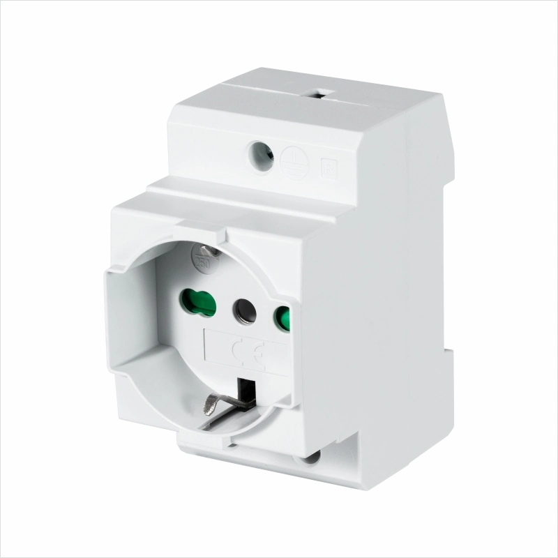 Modular EU Sockets Outlet with Kids Protection DIN Rail Modular Socket