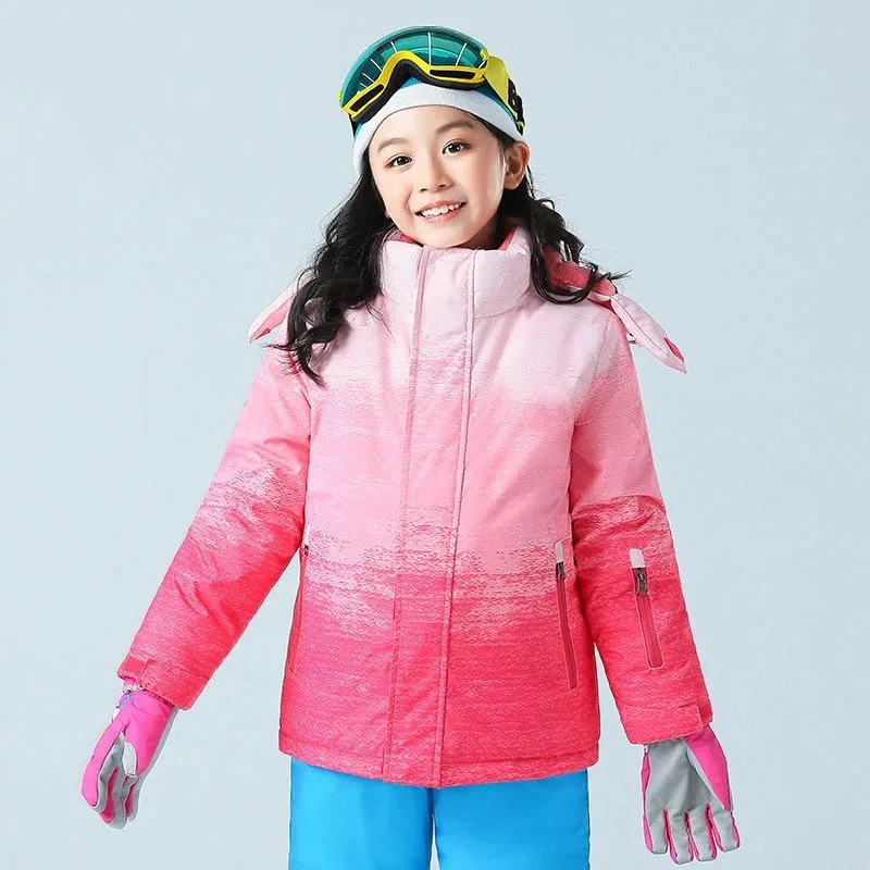 Children's Ski Suit, Thickened Warm Snowsuit, Waterproof and Windproof Ski Jacket and Pants