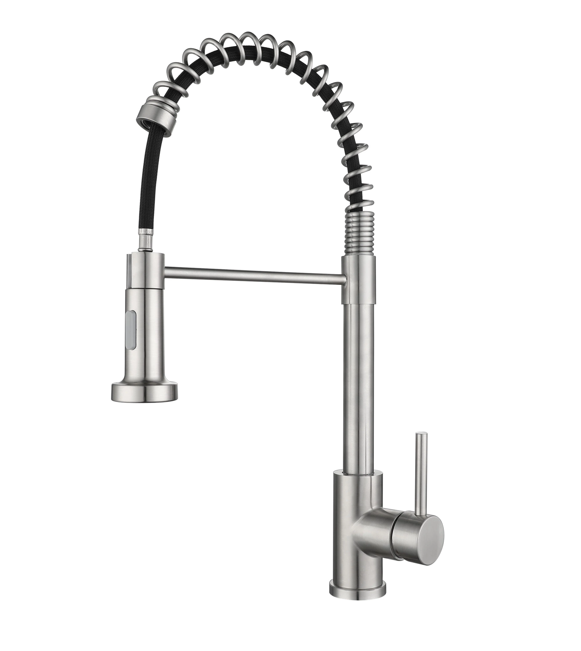 Landonbath SUS 304 Stainless Steel Brushed Nickel Single Handle Kitchen Faucet Sink Mixer Water Taps