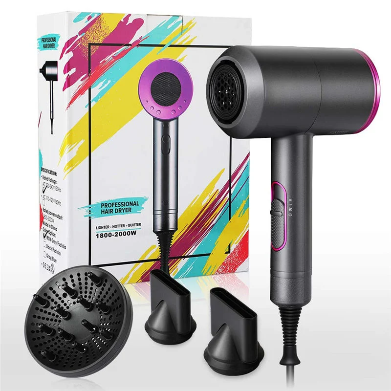 2000W de Alta Potência Profissional Dyson Secador de banheira e secador de cabelo Vento Frio Volumizador Secador do martelo