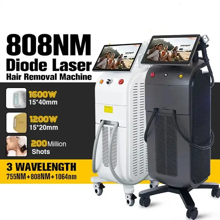 3 Wellenlänge 808nm Diode Laser Haarentfernung 810nm Haarentfernung Laser-Haarentfernung Maschine Diode Laser Beauty Equipment