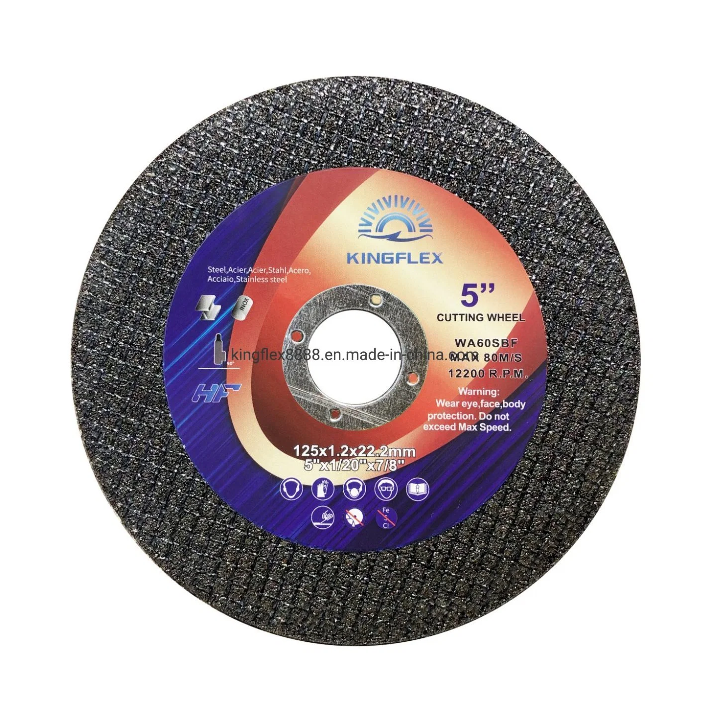 Super Thin Cutting Wheel, 5X1.2, Double Nets Black, for General Metal and Steel Cutting