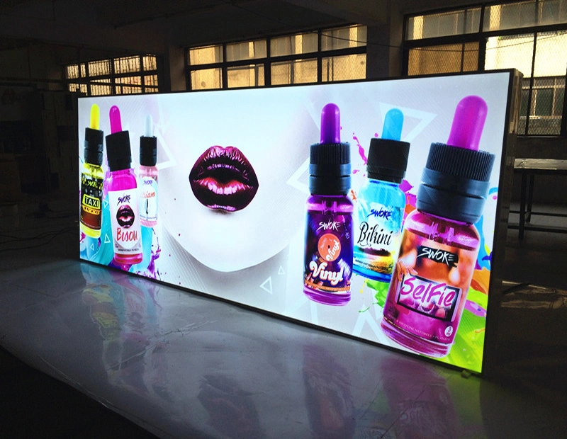 2023 Junlong 8cm Thickness UV Fabric Light Box Textile Display for Mobile Phone Shop