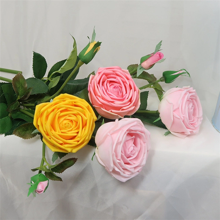 Wholesale High Simulation Faux Artificial Silk Roses Real Touch Flowers