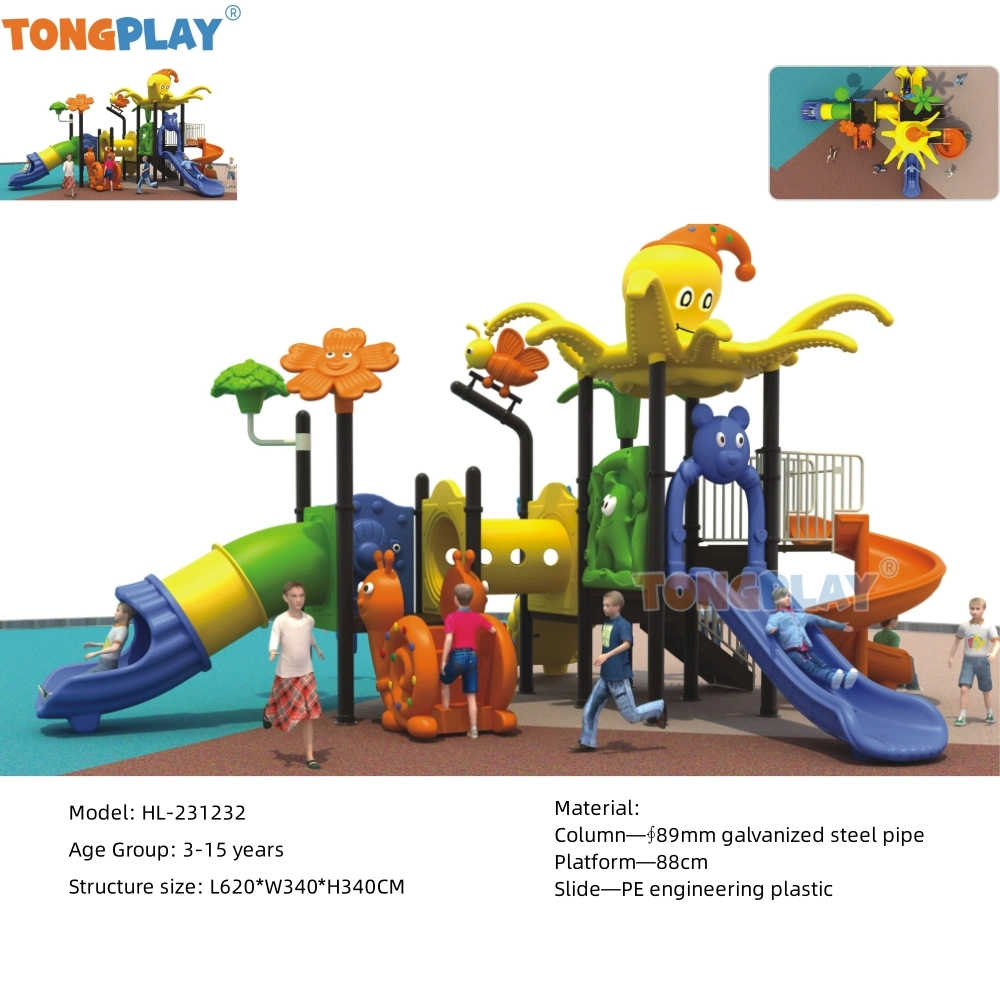 Children's Outdoor Climbing Structures China Plastic Commercial Slide Kids Outdoor Playground Slide