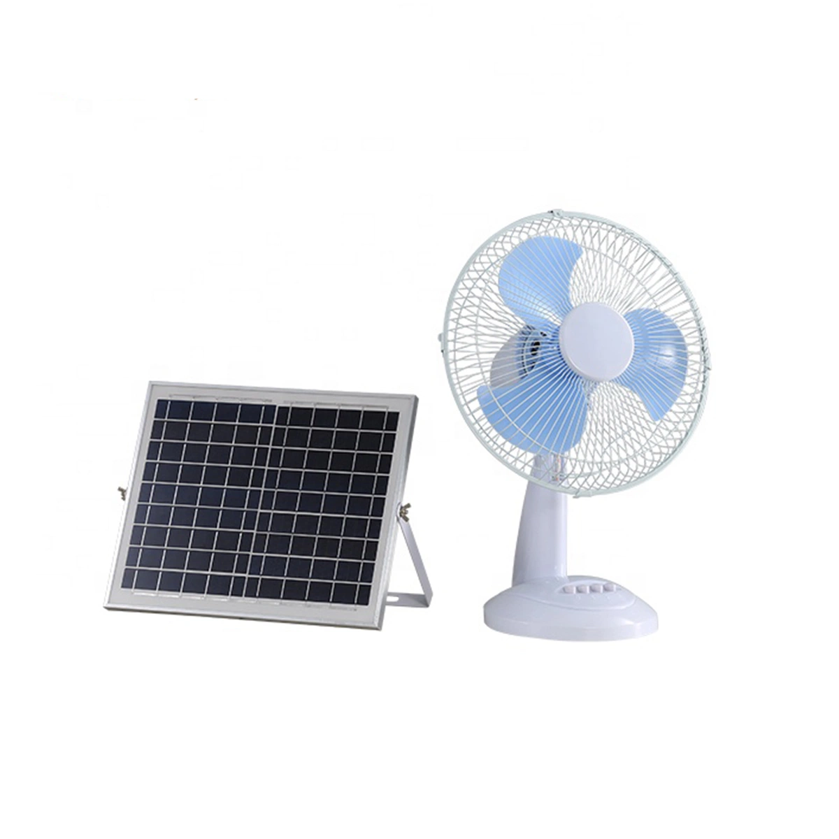 China portátil Comercial pequeño recargable Ventilador de velocidad de control de motor Precio Ventilador recargable con panel solar y lámpara LED