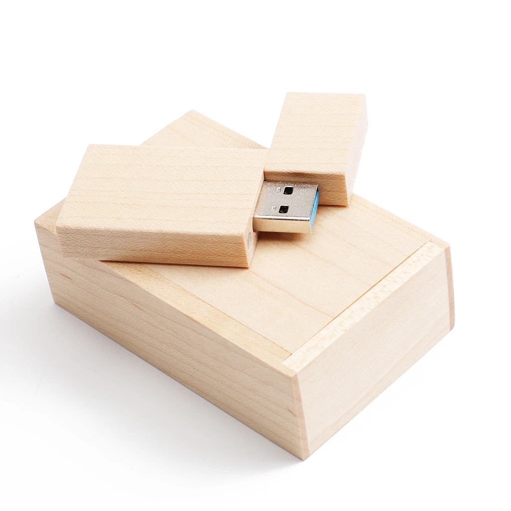 Maple Bamboo Wooden USB 2.0 Flash Memory Sticks U Disk 16GB 32GB with Box