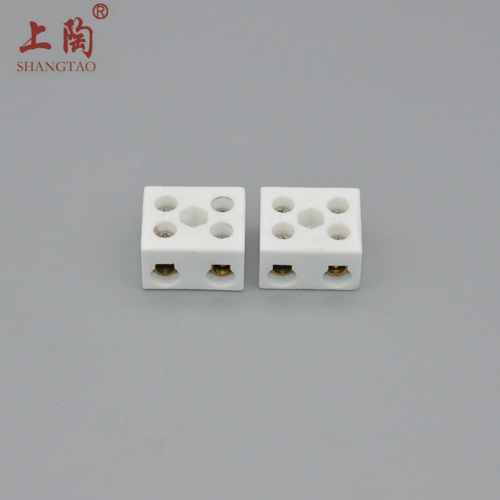 Beige High Temperature Steatite Ceramic Terminal Block Ceramic Connector