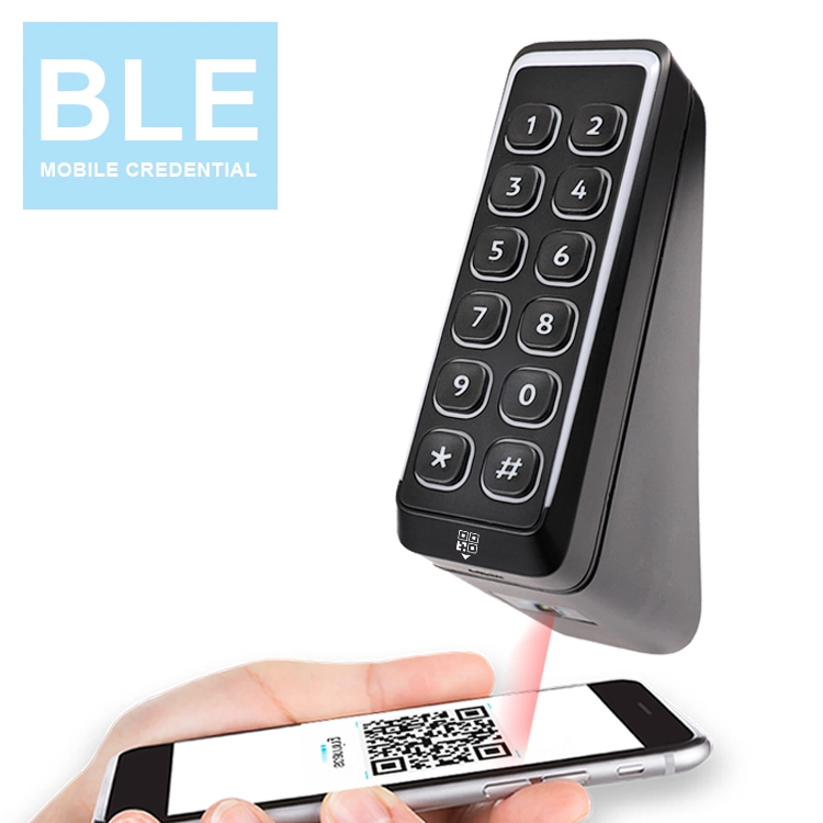 Lecteur NFC à clavier extérieur Wiegand RS485 MIFARE DESFire Door Access Lecteur de Bluetth du lecteur de code QR de contrôle