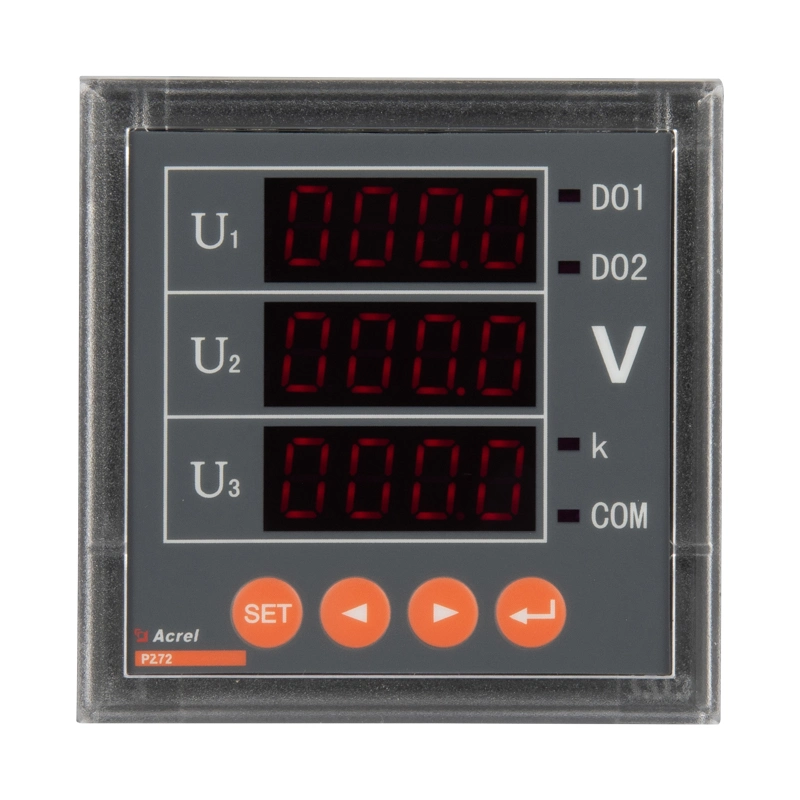 Ca inteligente Acrel Medidor de tensión trifásica serie Pz LED Medidor programable