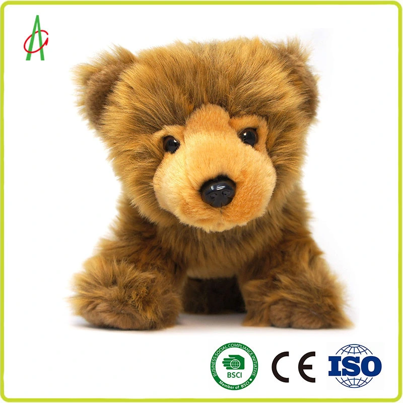 Soft Cute Realistic Plush Brown Valentine Baby Teddy Stuffed Toy Bear