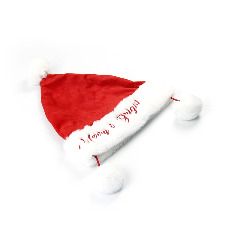 Customized Promotion Embroidery Cheap Christmas Socks Christmas Santa Hanging Decoration Socks