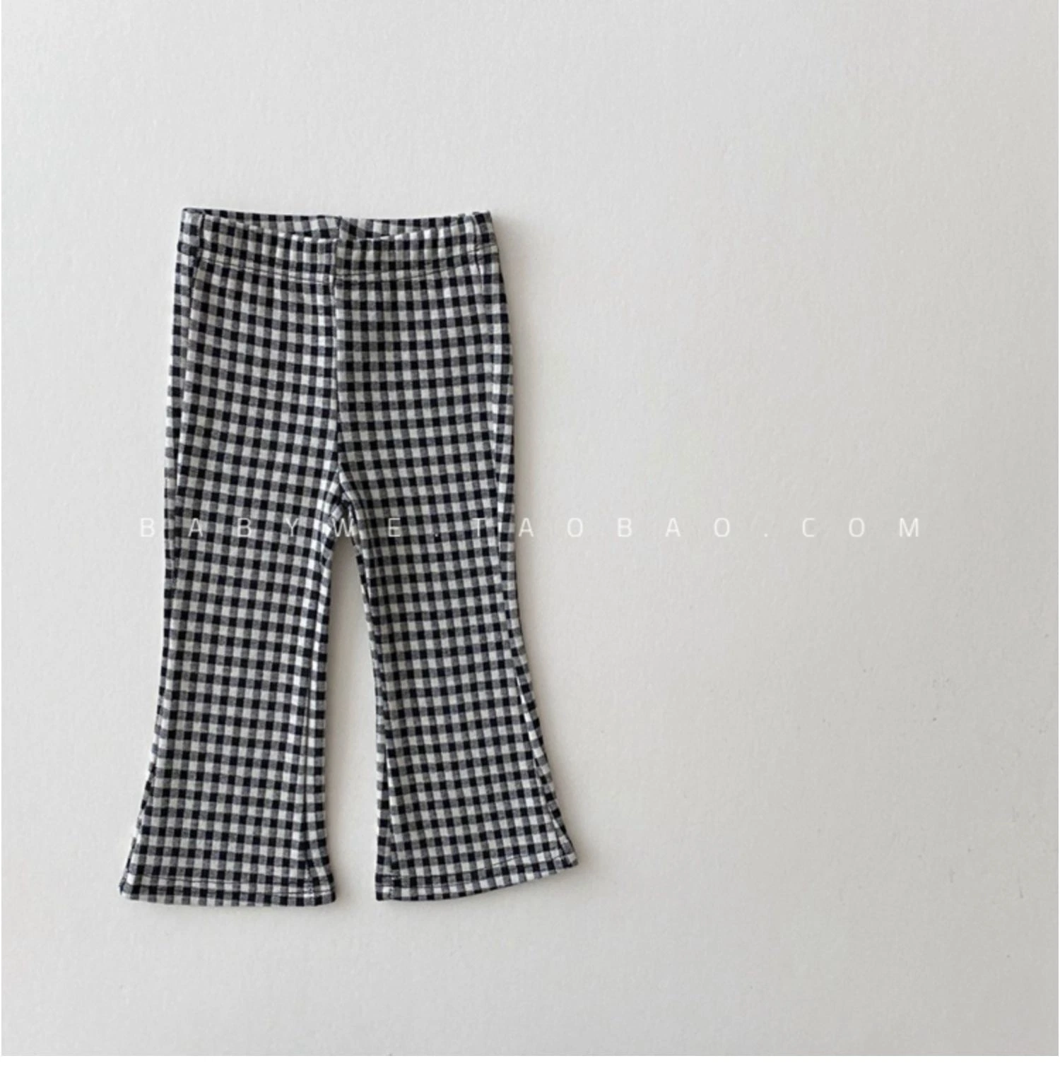 Children&prime; S Trousers Autumn Models on The New Girls Plaid Flared Trousers Middle and Older Children Temperament Casual Fashion Sports Wear