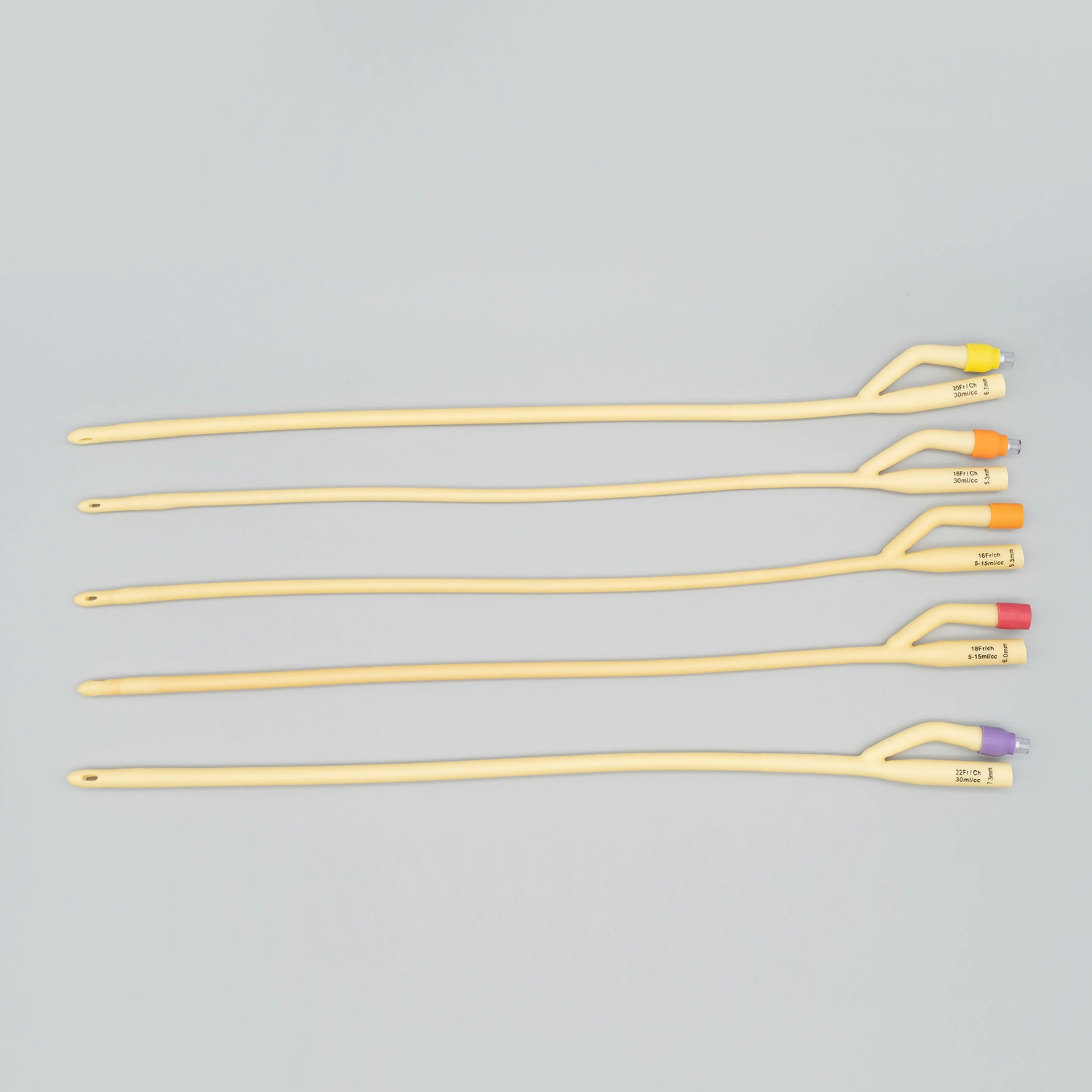 F6, 8, 10, 12, 14, 16, 18, 20, 22, 24, 26 Medical Supply 2-Ways Latex Foley Catheter