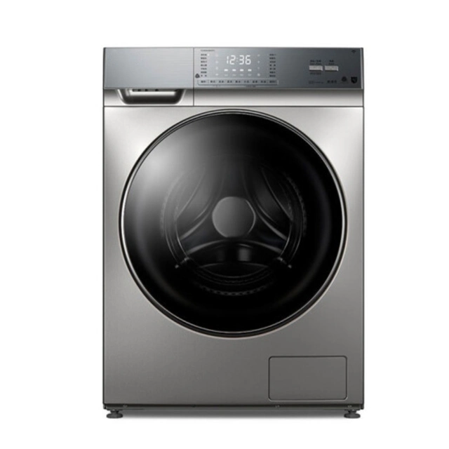 10kg Home Laundry Clothes Full Automatic Washing Machine Stainless Steel Drum Front Loading Washer