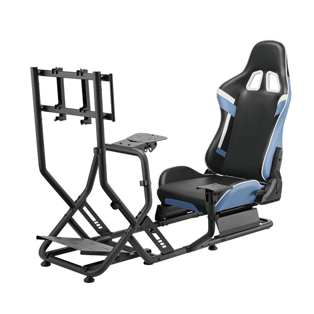 Nouvelle arrivée Usine Fabrication en gros Premium Jeu Siège Chaise de jeu pour voiture Simulateur de conduite Simulateur de course Cockpit avec support pour un seul moniteur.