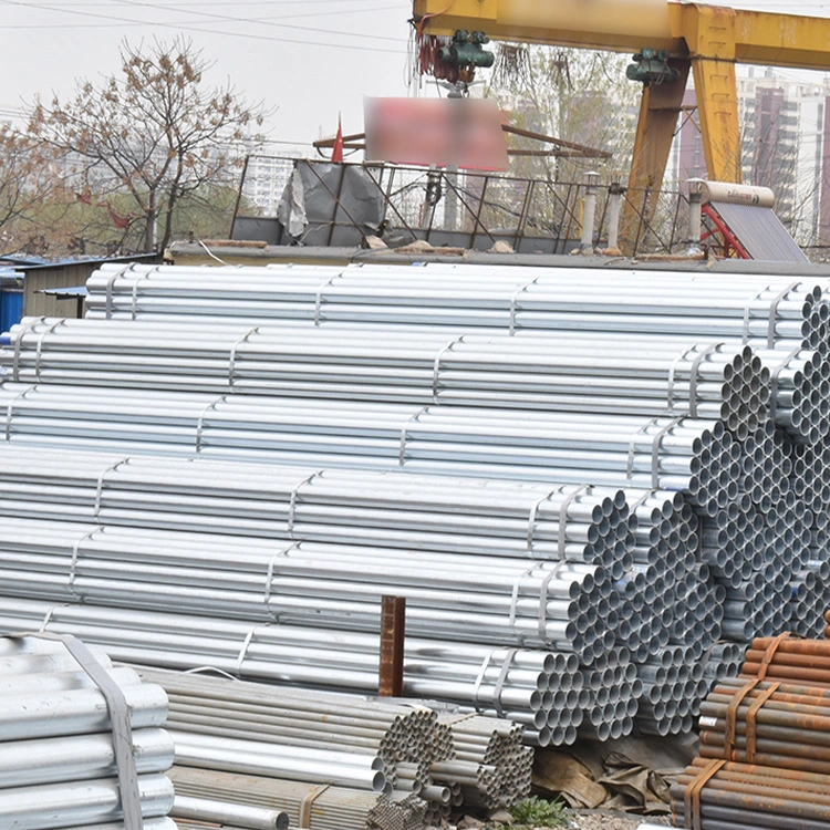 Acero ASTM A36 SS400 Pre-Galvanized caliente Tubo de acero del tubo de acero redondo Gi cruce