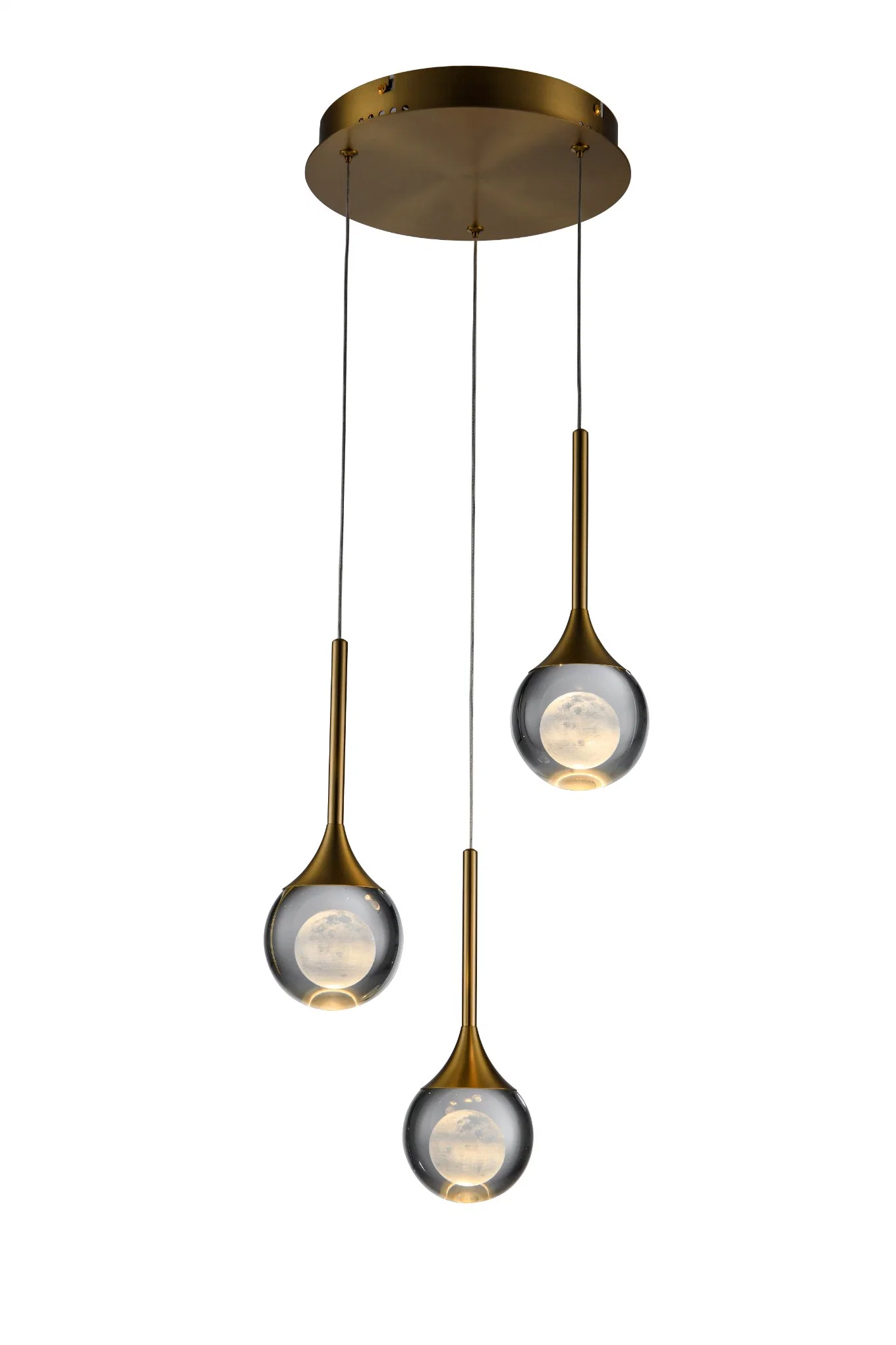 Iluminação moderna fábrica Masivel Luxury lustre de cristal LED de luz da lâmpada Pendente