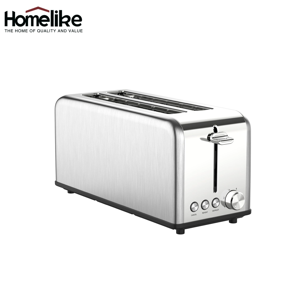 Kitchen Appliance Bread Machine Custom 4-Slice Long Slot Stainless Steel Electric Toasters