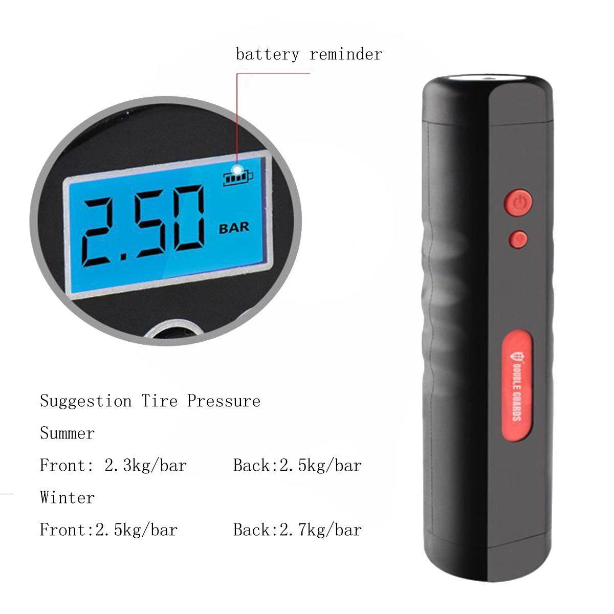 12V 150psi Rechargeable Air Pump Tire Inflator Cordless Portable Compressor Digital Car Tyre Pump for Car Bicycle Tires Balls