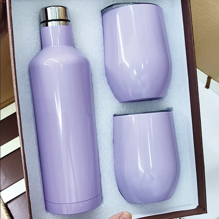 Hot Sale Stainless Steel 12oz Egg Shape Tumbler 500ml Water Bottle New Year christmas Gift Set