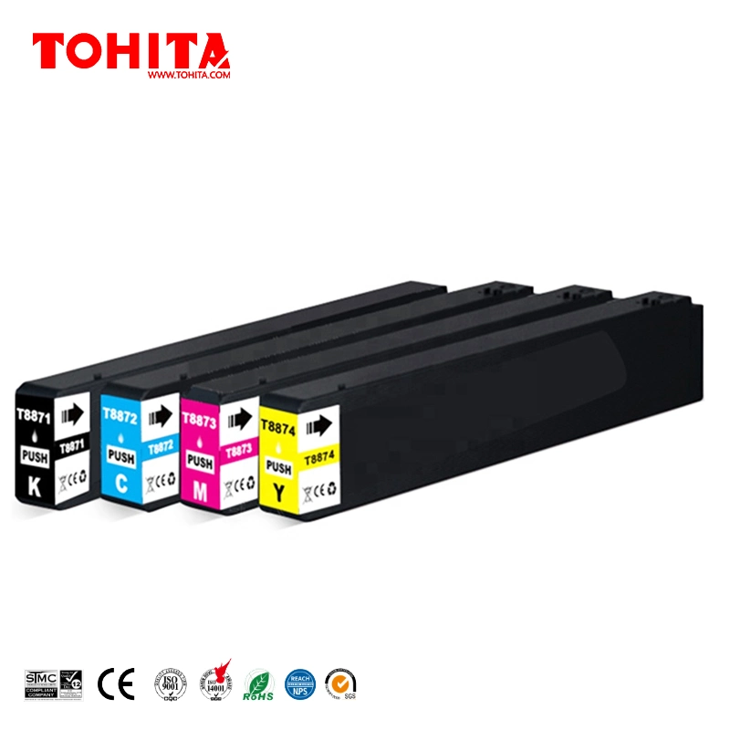 Ink Cartridge T8871 T8872 T8873 T8874 C13t887100 C13t887200 C13t887300 C13t887400 for Epson Workforce Wf-C17590 17590 Tohita