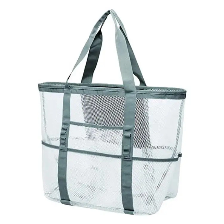 Women Beach Tote Bag Large High Quality Woven Plastic Mesh Beach Bags and Totes