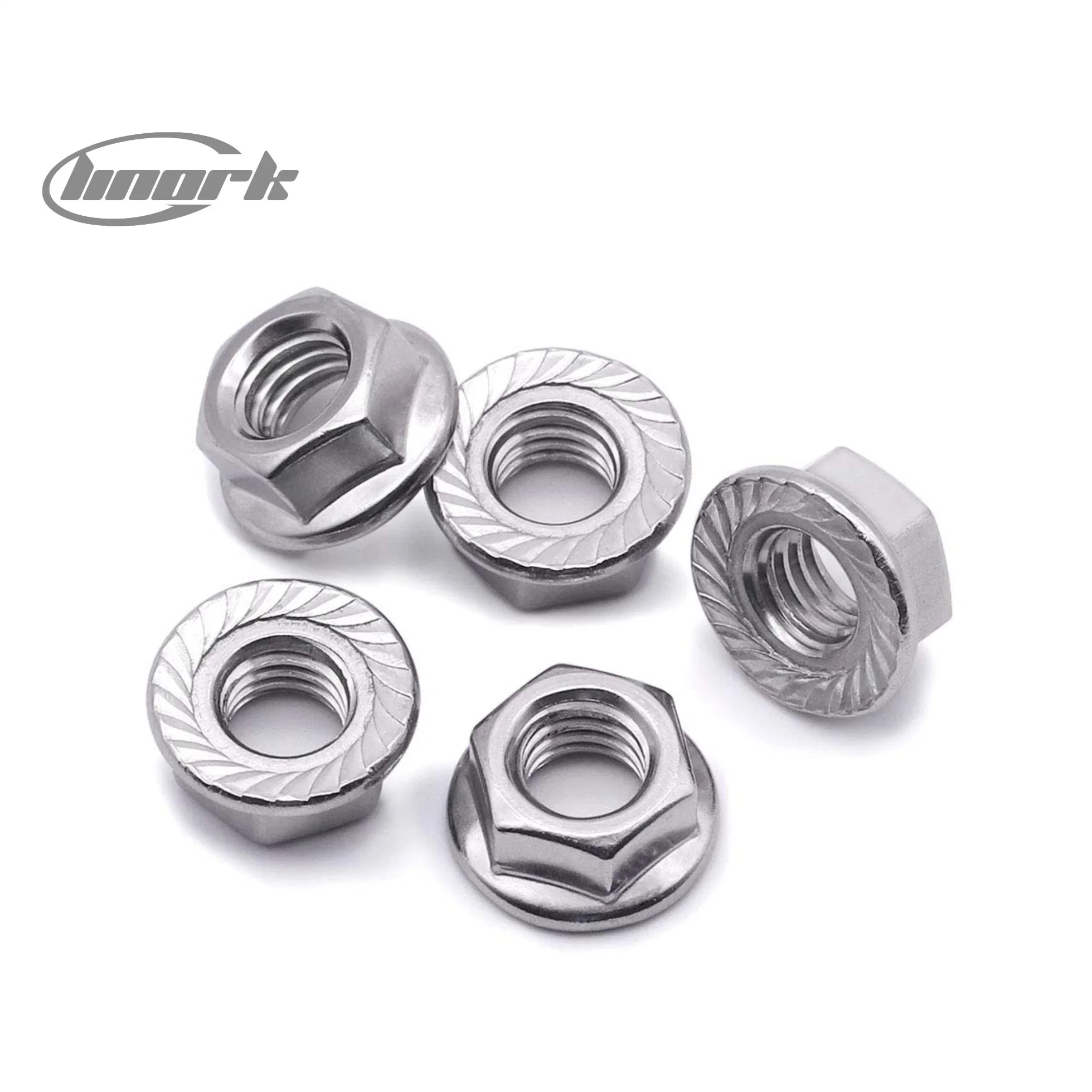 304 Stainless Steel High Strength Hex Flange Locking Nut Made in China