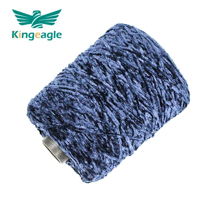 KingEagle 100% poliéster Super soft chenille Velvet fios fabricantes para Cobertor de crochet