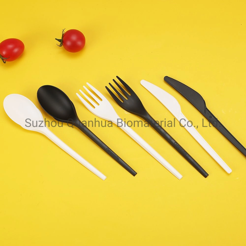 Eco Material Plant Starch Cpla Cutlery Disposable Recyclable Flatware