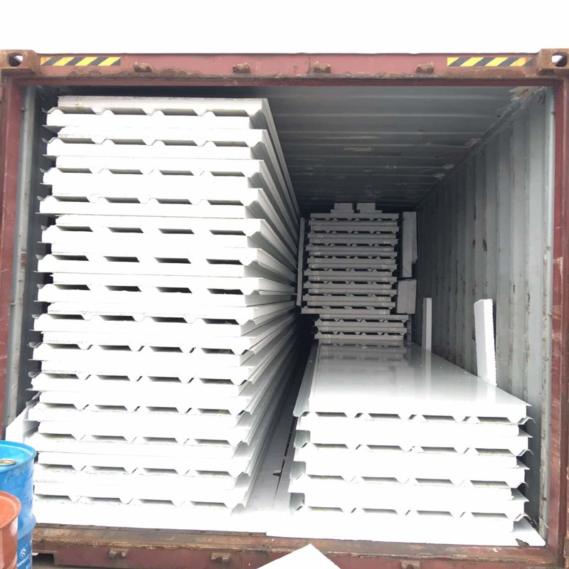 Outdoor Fireproof EPS/PU/PIR/Rockwool/Polyurethane/Glasswool Color Steel Sandwich Panel for Warehouse/Workshop/Cold Store Room/Cleanroom/Laboratory