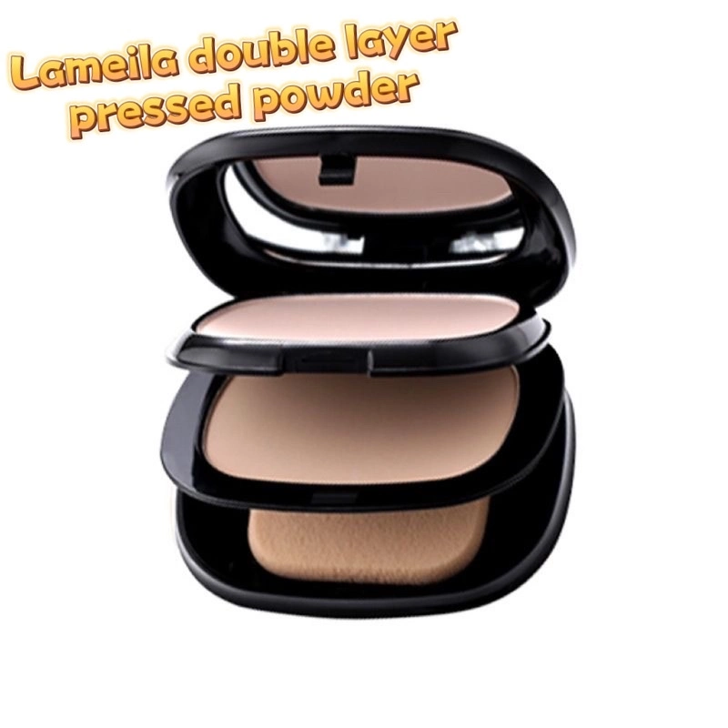 Vente chaude face étanche Double couche de poudre compacte de maquillage