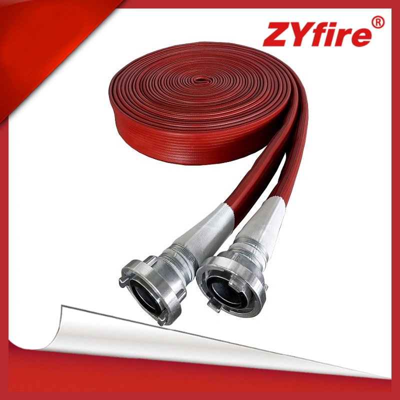 Zyfire BS6391 UL Certified Single Jacket Rubber Covered Layflat NBR Lining Fire Hose