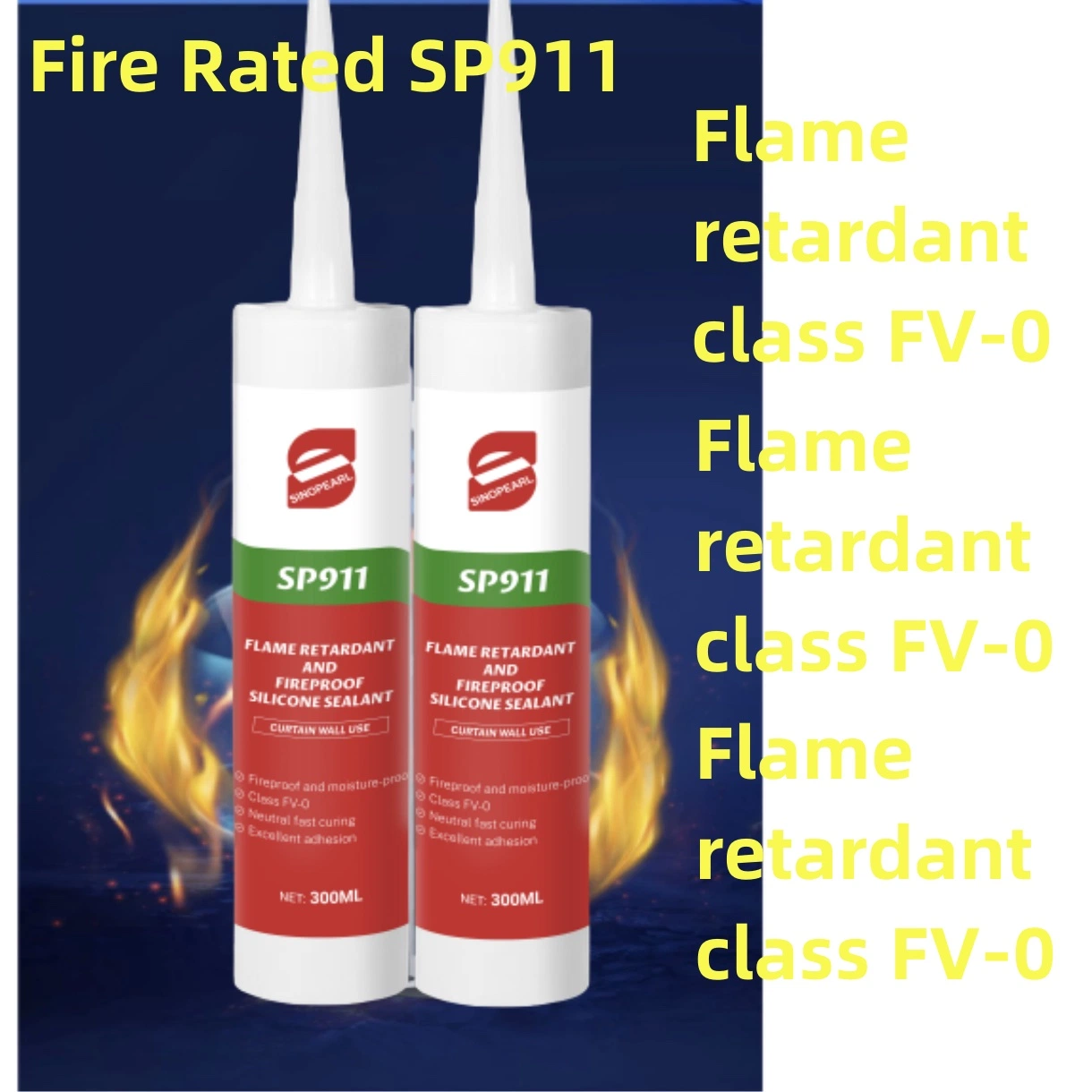 Sp911 Fire Rated Glue Sealant Adhesive for Steel Metal Elevator Construction Industrial Use